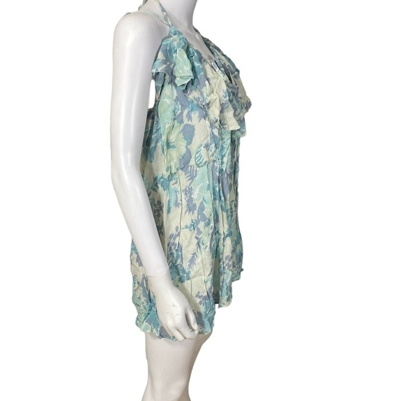 Kimchi Blue Floral Ruffle Blue Tunic Dress - Picture 5 of 9